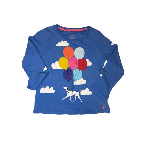 Joules Other - Joules Dalmatian Balloon Size 4 Blue Long Sleeve Girls T-Shirt
